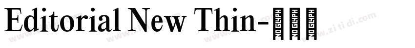 Editorial New Thin字体转换